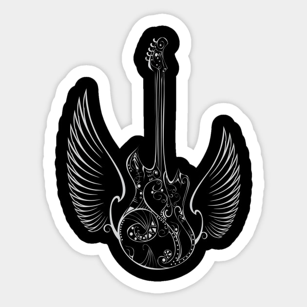 Love Music Guitar Wings Sticker by orriart